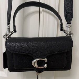 Coach Black Crossbody Bag with Silver Accents